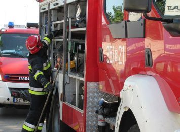 Strażacy walczyli z pożarem w Lisowie