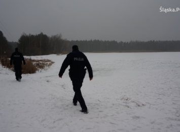 Policja apeluje: Nie wchodźcie na kruchy lód pokrywający zbiorniki wodne