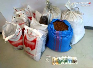 Nielegalny tytoń znaleziony u 29 latka z Kłomnic. Chodzi o ponad 100 kg suszu